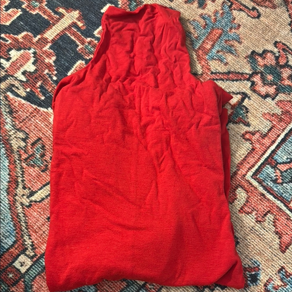 Vibrant Red Sleeveless Top